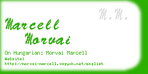 marcell morvai business card